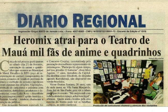 2010: Matéria sobre o evento Heromix